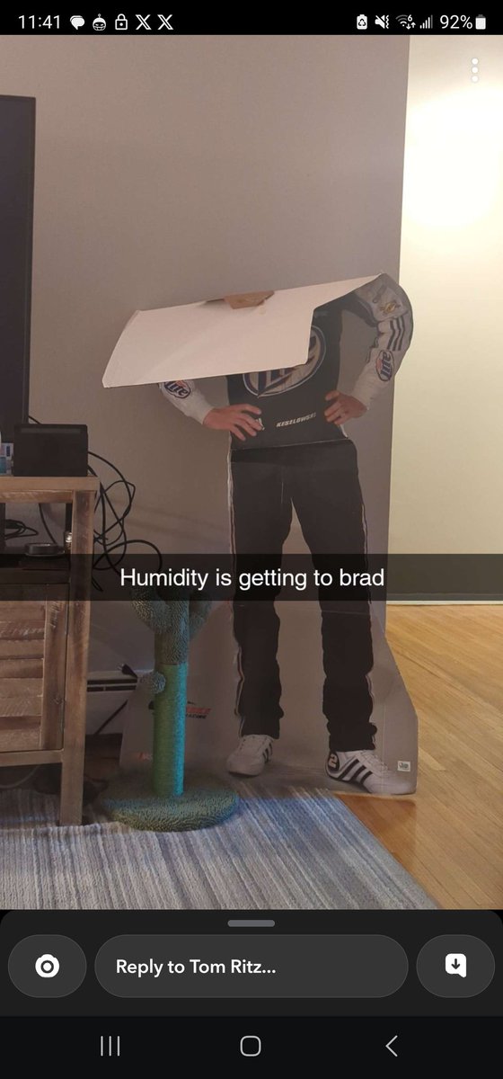 nick genova (@nickgenova) on Twitter photo <a href="/RFKracing/">RFK Racing</a> <a href="/keselowski/">Brad Keselowski</a> plz make a new standee, cardboard Brad can't handle the northeast much longer. <a href="/RFKracing/">RFK Racing</a> <a href="/keselowski/">Brad Keselowski</a> plz make a new standee, cardboard Brad can't handle the northeast much longer.