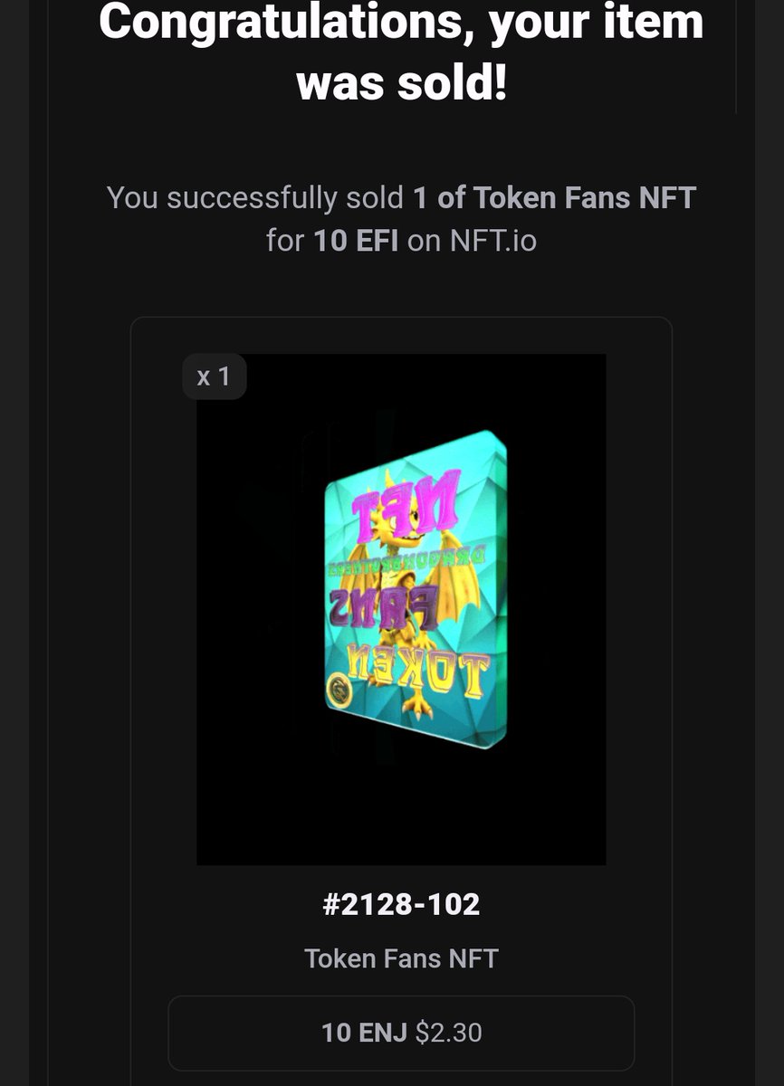 Alfo_nel's tweet photo. Wow 😳 we already have the first buyer, thank you so much for your support I really appreciate it 💚💜🐉 #FansToken https://t.co/xfV0hvuYfQ