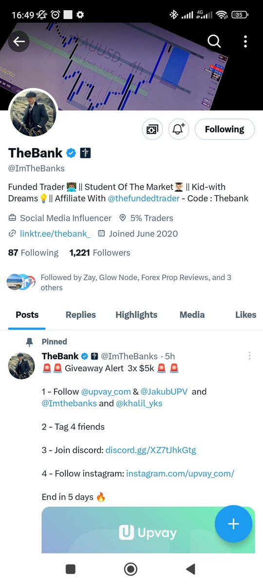 Oka4simon1's tweet photo. @AriDonFX1 @StanF_X @ImTheBanks @Zay_trades_fx @RiichiieFX__ @Diby_ICT Following all boss 
Please bless me https://t.co/oCCVqs7g7V