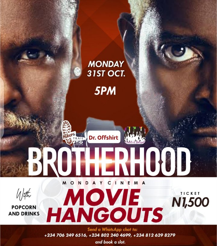 @thehikerstrail Then also follow @EventsHotspots @thehikerstrail and @DrOffShirt so you won't miss the Enugu Monday Cinema Movies Hangout