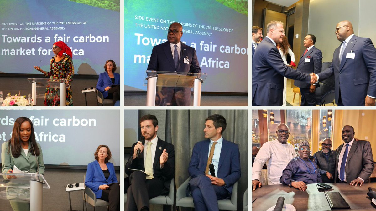 ROndhowe's tweet photo. At #UNGA78, Congo Basin Presidents @FelixUdps🇨🇩&amp; @ChristelSassou 🇨🇬 supported by @UN, raised a call for higher carbon-credit prices in Africa.

This will mean increased ⬆️ finance for development.

See instructive article by Bloomberg @business ⏩ https://t.co/s2lAFgbuHL https://t.co/Hhpwkktx6m