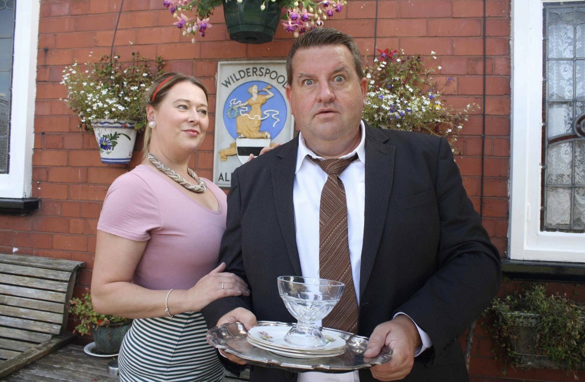 It's all getting a bit saucy at Kingsley Players with Francis Henshall and Dolly (Harlequin and Columbina). Book your tickets to see the shenanigans kingsleyplayers.co.uk/boxoffice/, will Francis get to take Dolly to Majorca or will Dolly choose Paddy in Margate?