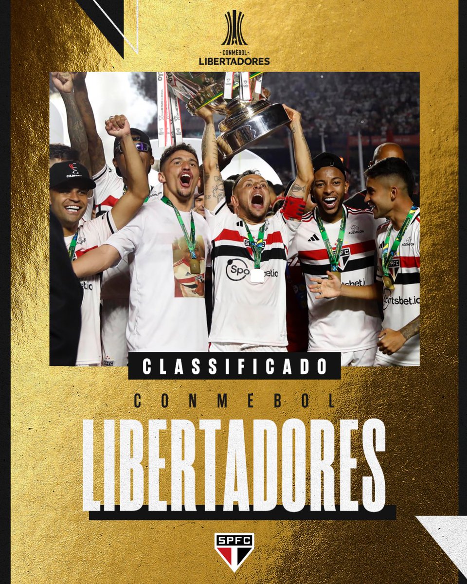 SaoPauloFC's tweet photo. 🏆🏆🏆 O TRI da América (e do Mundo) está de volta à @LibertadoresBR!

Será a 22ª participação do Tricolor na principal competição do continente. 🌎

➡️ Confira mais informações sobre o clube no torneio: https://t.co/R6dzIMChIF

#CampeãoPorInteiro
#VamosSãoPaulo 🇾🇪 https://t.co/BRiADaHB0B