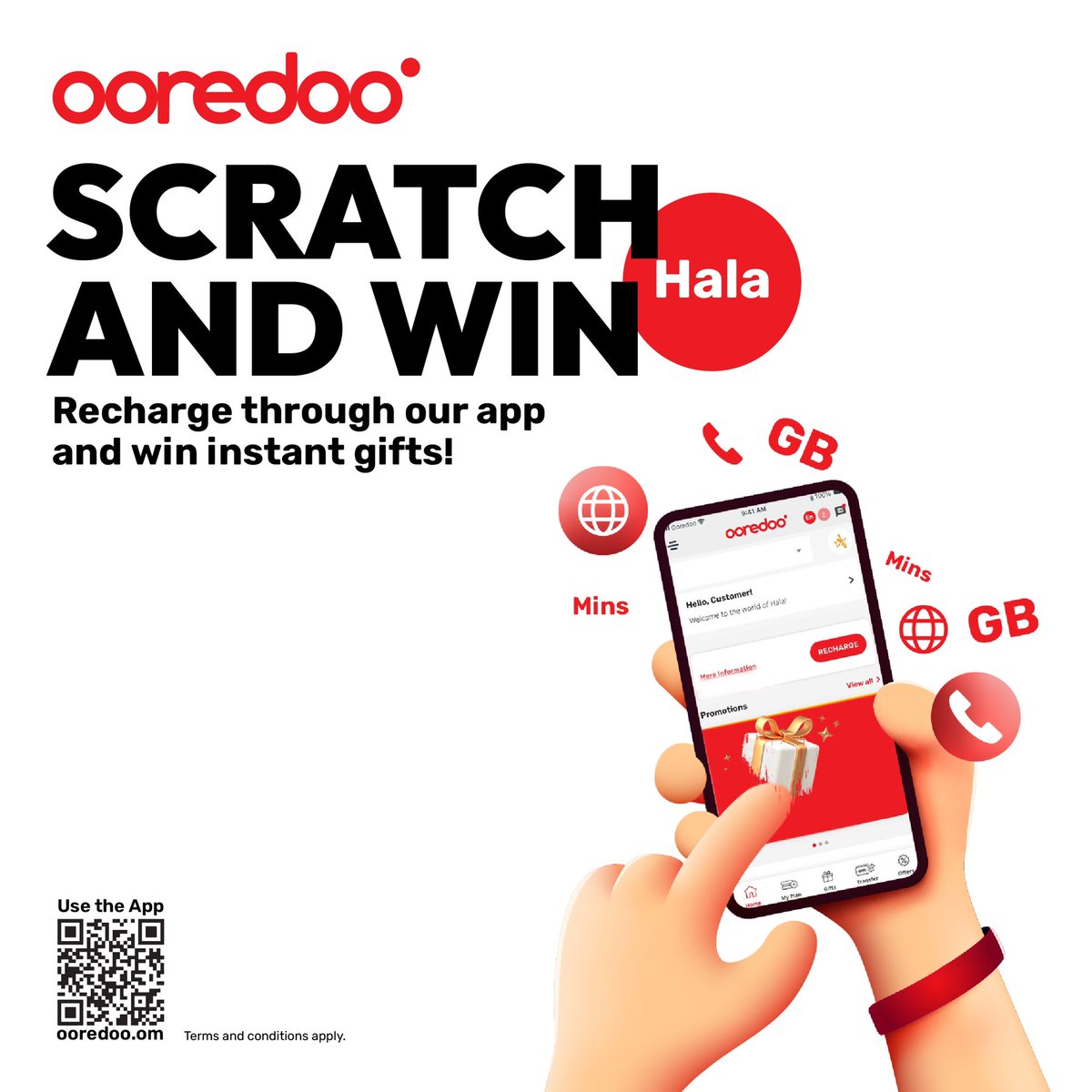 OoredooOman's tweet photo. β¦
Recharge & Win!π
Recharge by more than OMR 1 using our App π²and get amazing benefits. donβt miss out on this limited time offer. Top up today!
#UpgradeYorWorld https://t.co/Ki6yC9DcXK