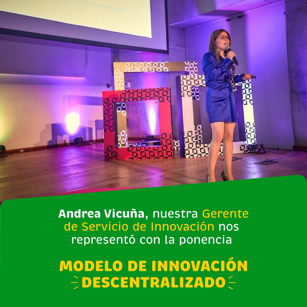 TonoMunizC's tweet photo. Muy orgulloso por la participación en el #SHIFTDay2023 de nuestra gerenta de #Innovación en @MibancoPE, Andrea Vicuña León. En este evento, ella habló sobre nuestro Sistema de Innovación Descentralizado, que nos permite desafiar límites y transformar la vida de más peruanos. https://t.co/sOijXNVj2U