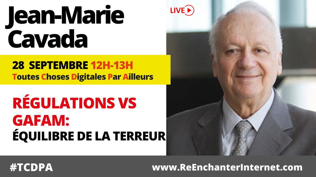 🔥𝗟𝗲𝘀 𝗚𝗔𝗙𝗔𝗠 𝗲𝘁 𝗹'𝗜𝗔 𝘀𝗼𝘂𝘀 𝗹'œ𝗶𝗹 𝗱𝗲𝘀 𝗿𝗲́𝗴𝘂𝗹𝗮𝘁𝗲𝘂𝗿𝘀 🇪🇺: Un jeu d'équilibre entre innovation et protection !

🔎 Explorons cette confrontation <a href="/JeanMarieCAVADA/">Jean-Marie CAVADA</a>    
🗓️Jeudi 28/09 à 12h dans #TCDPA 

🔔RSV youtube.com/live/yVD3PEcDt…
#CivilisationNumerique