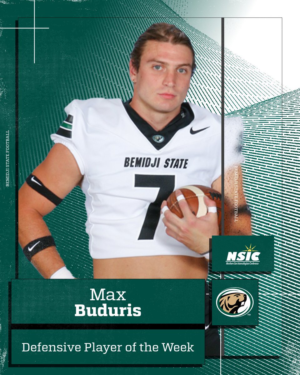 Max Buduris is your #NSICFB Defensive Player of the Week!

Buduris collected 11 tackles, 10 solo, along with 2.5 tackles for loss and a sack in the 41-10 win at UMary!

Congrats Max!

#GoBeavers #BeaverTerritory #GrindTheAxe