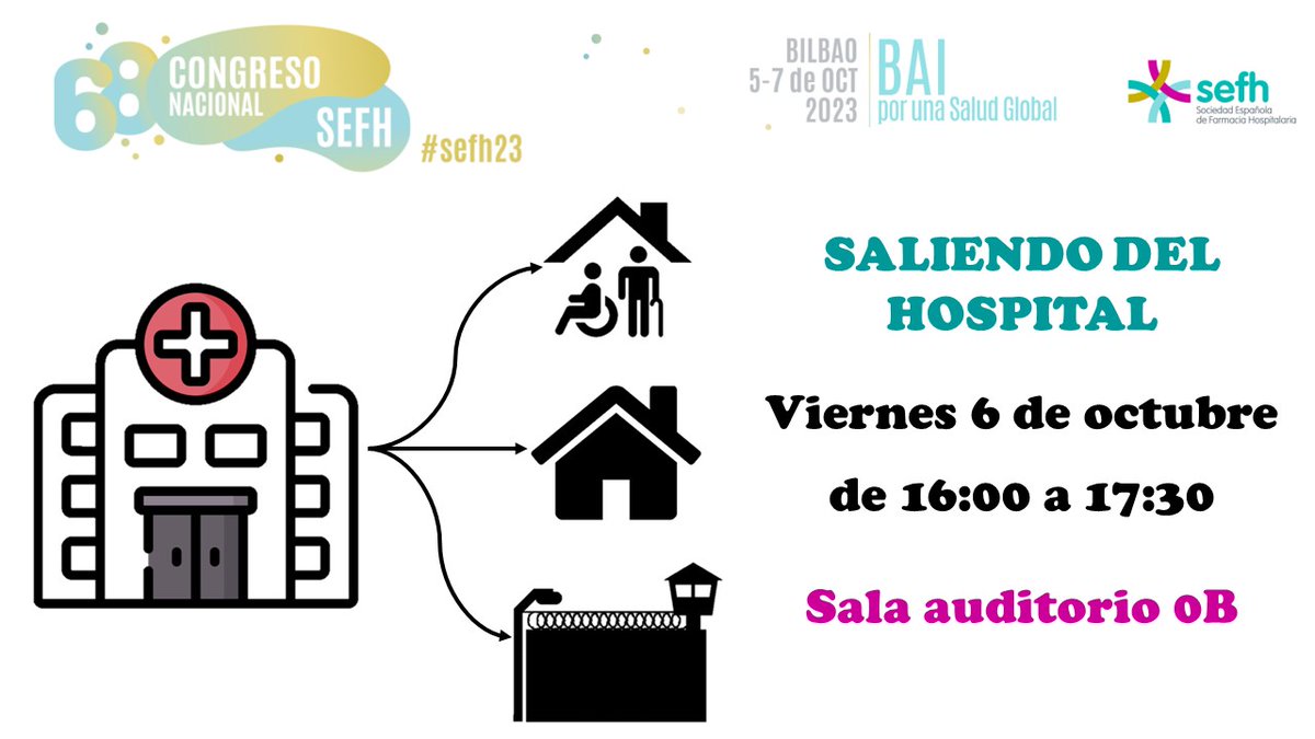 ¿Crees que la especialidad de Farmacia Hospitalaria sólo sirve para trabajar en un 🏥hospital?
 
🔎Descubre otras opciones en Saliendo del Hospital: centro penitenciario <a href="/Juglansregia84/">Maite Nogales</a>, domicilio <a href="/PilarRanzOrtega/">Pilar Ranz Ortega</a> y sociosanitarios con Juan Francisco Peris. Modera: <a href="/BeobideIdoia/">Idoia beobide</a>