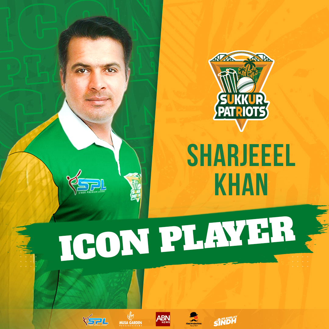 Join us to welcome @SharjeelLeo14 the Icon Player of Sukkur Patriots for @spl20official season 01. 🎉 📷 #sukkurpatriots #spl #SharjeelKhan #SindhPremierLeague #ABNNews