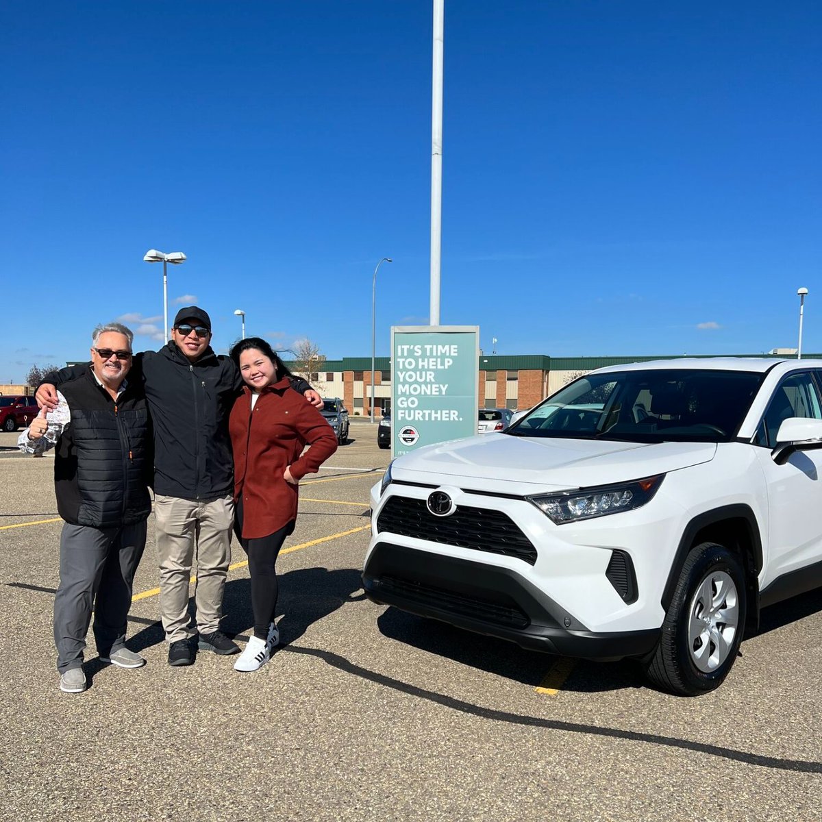 A huge congrats to Xin &amp; Honey who flew all the way from Winnipeg to pick up their new RAV4 LE from Bernie. Thank you for your business and safe drive home!

#rdtoyota