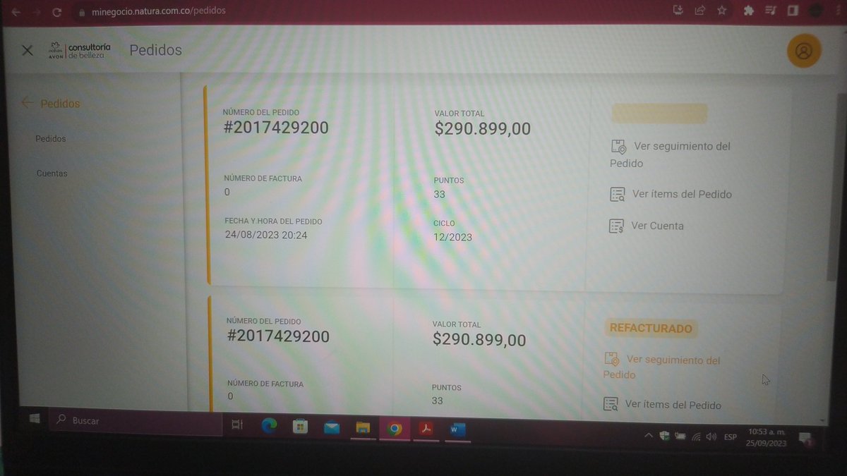 DenysOlaya1's tweet photo. Mi mamá empezó como Consultora @natura_colombia haciendo pedido prepago ciclo 12/2023, este lo debía entregar @Interrapidisimo, pero no fue posible porque registraron dirección errada, devuelven el pedido el 4 septiembre de 2023, fecha desde la cual llamo y escribo al chat y no + https://t.co/2qNx3O1TOi