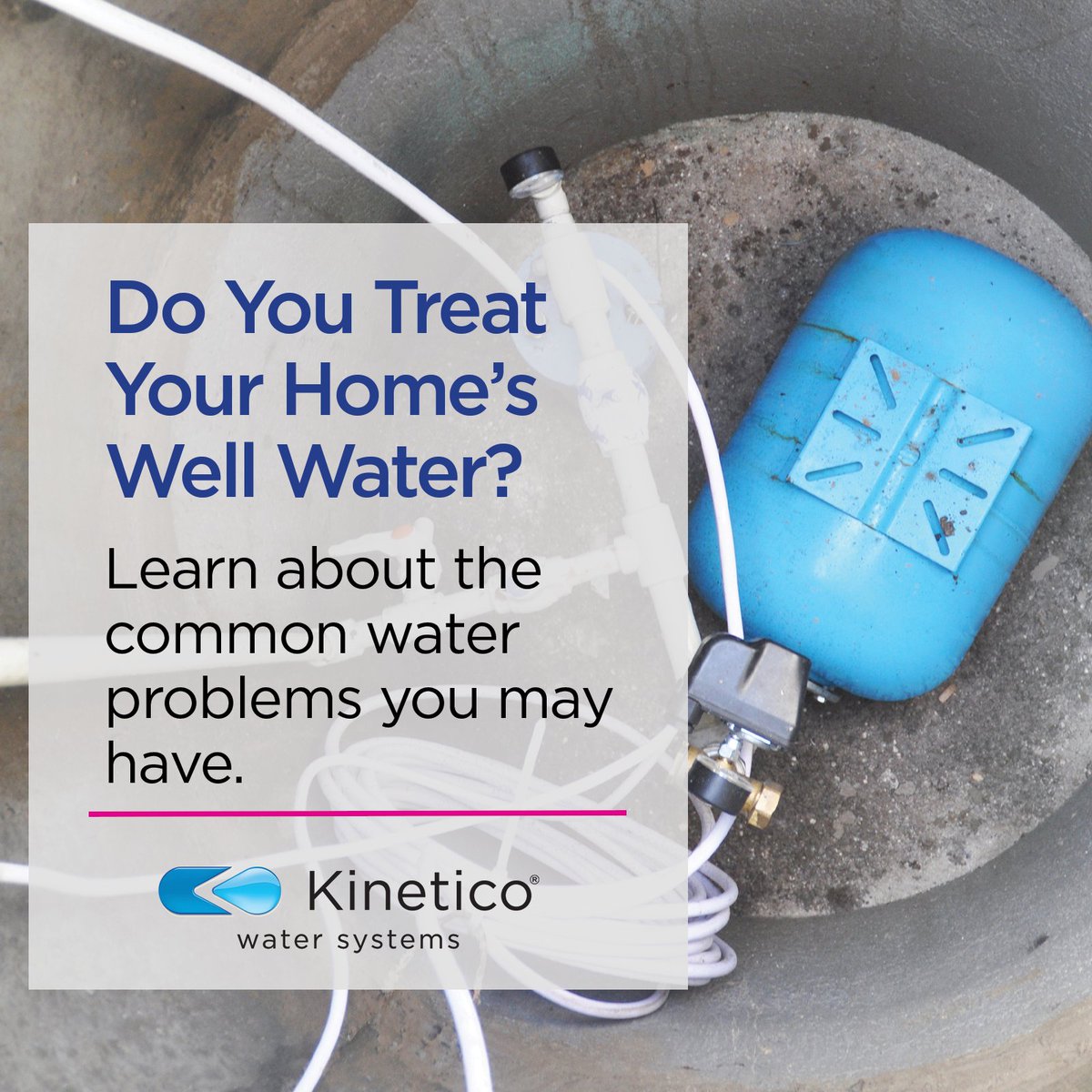 Did you know that if you have a private well, you alone are responsible for your #waterquality? 

 Learn more about your water and schedule a water test with #kinetico to find the best solution for your home.

ow.ly/sxSa50ON2GE