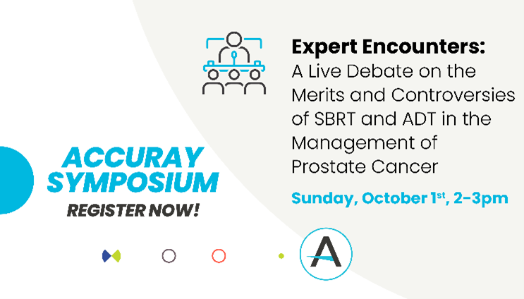 Join @Accuray at #ASTRO23 on 10/1, 2pm PST at their IET ‘Live Debates on the Merits and Controversies of SBRT and ADT in the Mgt of #ProstateCancer.’ Join @AmarUKishan Mack Roach, Richard Stock, @BobTimmermanMD Jonathan Haas, and @SethBla for lively exchange. #AccurayExpandRT