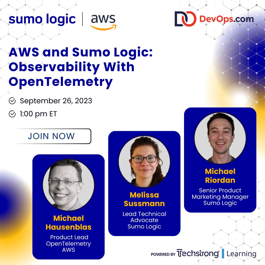 devopsdotcom's tweet image. OpenTelemetry aims to unify collection for logs, metrics, and traces, is changing the observability landscape register today, and join our experts from #AWS and Sumo Logic and get an overview on #Opentelemetry.

Learn more here:bit.ly/3LxjWYG