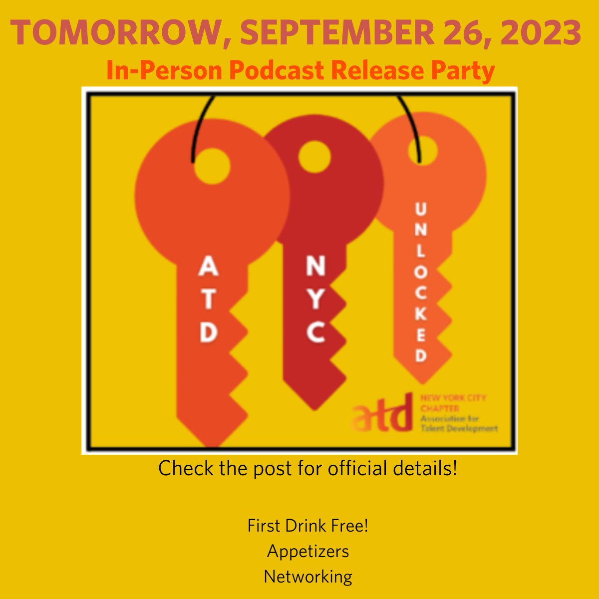 Have you been searching for a Learning and Development Podcast? 📻 Are you ready to take a deep dive into the world of Talent Development? 

Join us for our In-Person Release Party!
More Info:  atdnyc.org/event-5404067

#training #development #learning #HRPodcast #BusinessPodcast