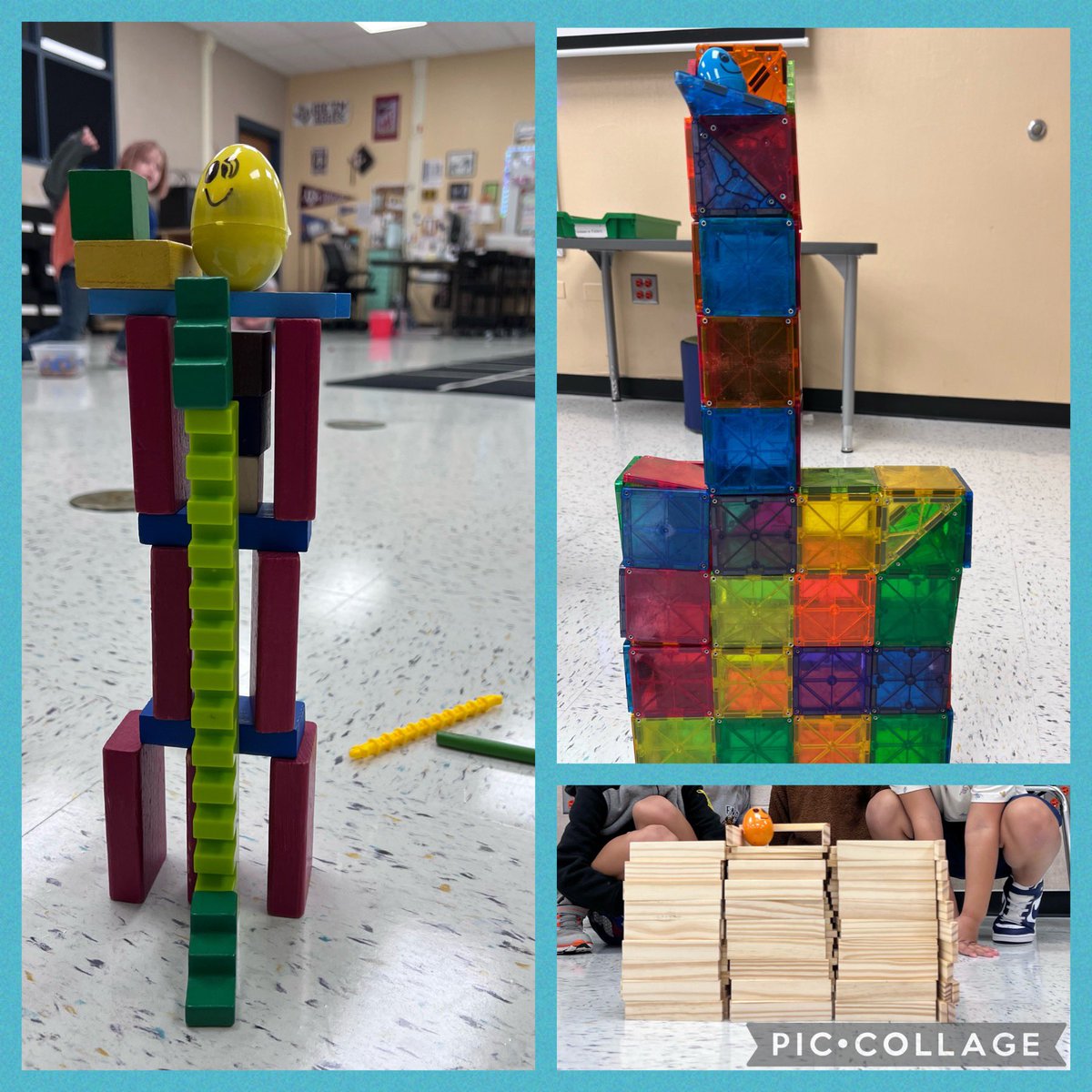 After reading  “After the Fall”by Dan Santat in STEM class last week, Students used growth mindset to build a wall to keep Humpty Dumpty safe. Although challenging, they Persevered and were successful.