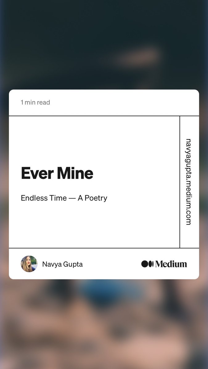NavyaGupta101's tweet photo. “Ever Mine” by Navya Gupta
https://t.co/vVQcFkeLEW https://t.co/kTs3x6ozOu