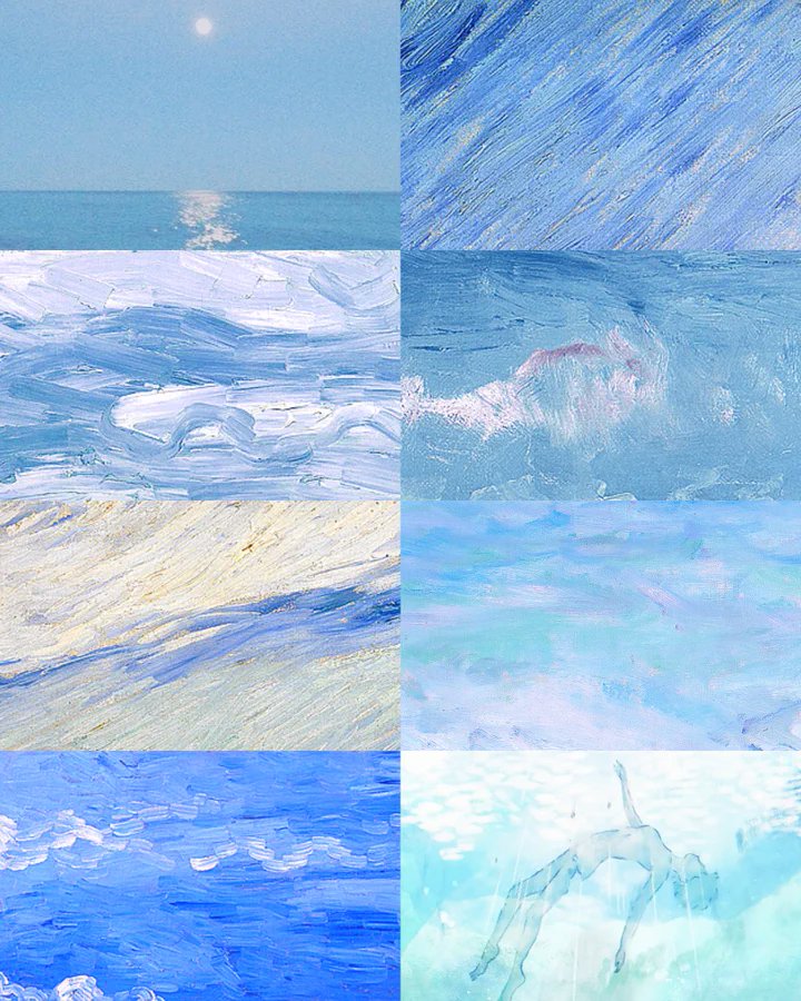 artistryhere's tweet image. study of blues — in art
