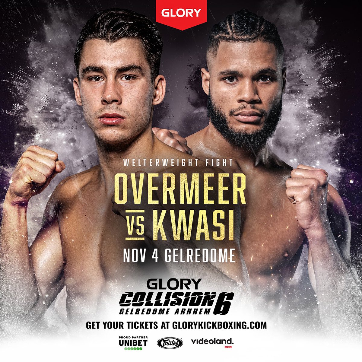 GLORY_WS's tweet image. 🚨 BREAKING: The long-awaited battle between Welterweight Top Contenders Jay Overmeer and Chico Kwasi is here! 

At #COLLISION6, it will be determined who gets to continue his path towards a title shot.

Get your tickets now at shop.paylogic.com/7534c61977c745….