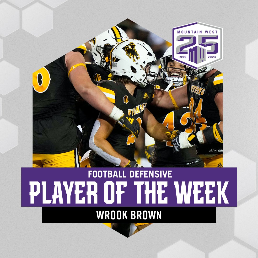 Mountain West (@mountainwest) on Twitter photo Wrook Brown sealed <a href="/wyo_football/">Wyoming Cowboy Football</a>'s 22-19 win over App State with an interception on the Cowboys’ 6-yard line in the waning seconds of the game 🤠
He also recovered a fumble in App State territory in the second quarter, leading to a Wyoming touchdown 👏
#AtThePEAK | #MWFB | Wrook Brown sealed <a href="/wyo_football/">Wyoming Cowboy Football</a>'s 22-19 win over App State with an interception on the Cowboys’ 6-yard line in the waning seconds of the game 🤠
He also recovered a fumble in App State territory in the second quarter, leading to a Wyoming touchdown 👏
#AtThePEAK | #MWFB |