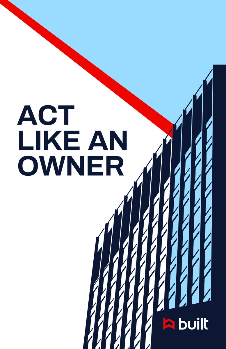 One of our guiding principles at Built is to Act Like an Owner. A positive, #collaborative mindset coupled with a supportive work #environment allows our Builters to grow their skillsets and take initiative each and everyday.