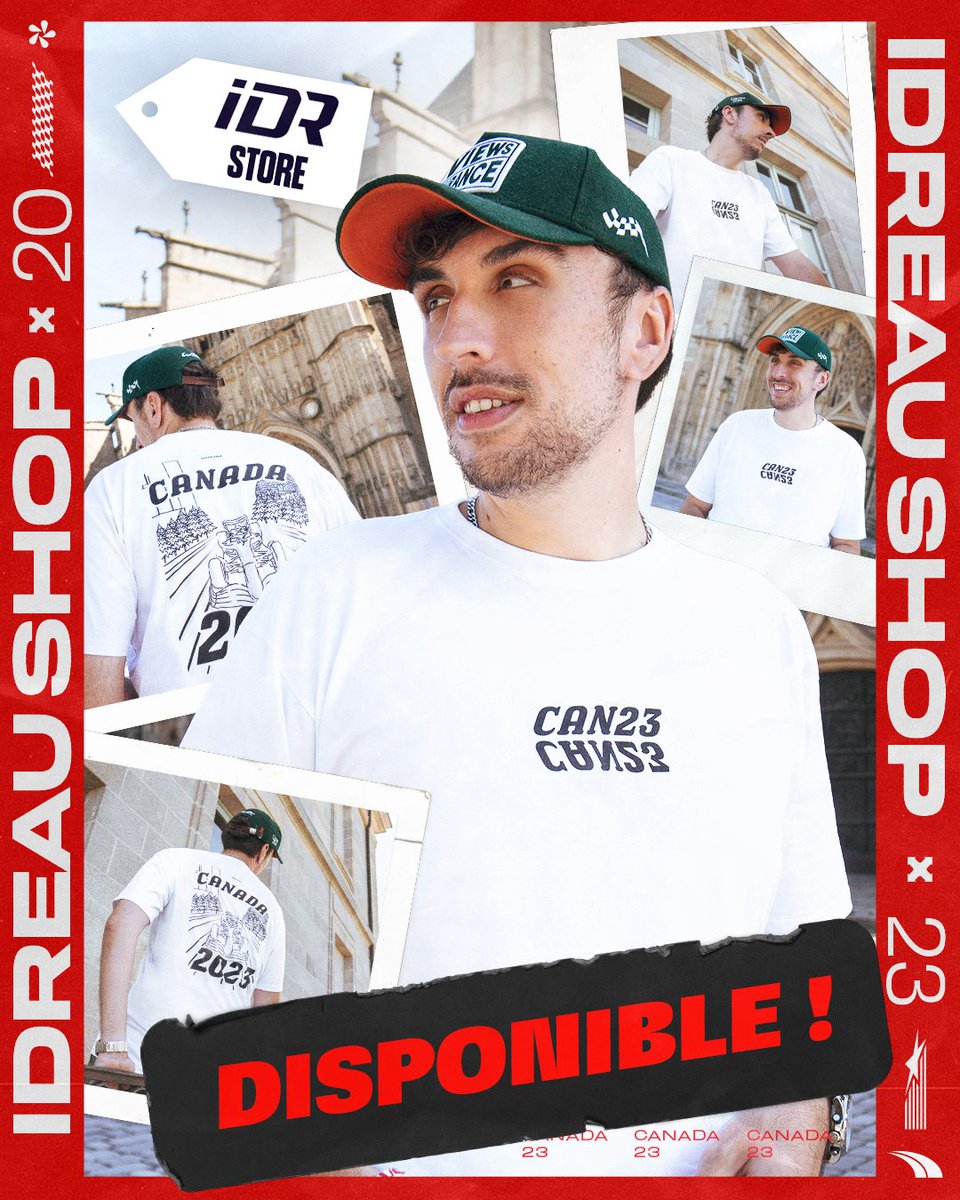 idreau_'s tweet image. LE TSHIRT CANADA 2023 EST DISPO !! 🏎️🇨🇦

J'avoue on vous a un peu fait attendre mdr, mais c'est votre moment ! Il est disponible en pré-commande jusqu'au 02 octobre alors foncé vite :) 
 
Le lien de la boutique : store.idreau.fr