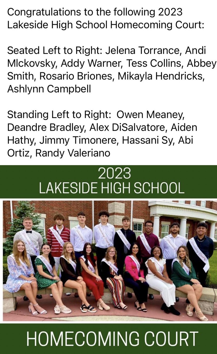 <a href="/AACSDragons/">LakesideDragons</a> <a href="/AACSDistrict/">Ashtabula Area City Schools</a>  #homecoming