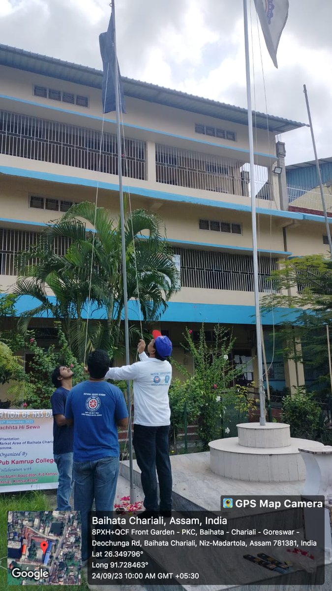 nssunitpkc's tweet photo. Celebration of NSS Day by the NSS unit of Pub Kamrup College with dignified flag hosting ceremony and Sapling plantation
Cleanliness and Awareness drive at Market Area of Baihata Chariali. #NSSDay @nss_rdguwahati @_NSSIndia https://t.co/BdrrZuN9sh