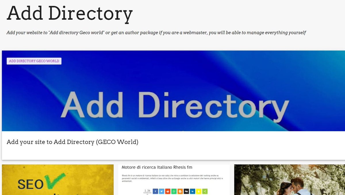 DirectoryGeco's tweet photo. Two quality directories where you publish your website check if you meet the minimum requirements, it's free!
https://t.co/QAO46EjeU6
https://t.co/nneiYrRyCF 
#directory #add-directory #add-website https://t.co/n8yqCCGWUC
