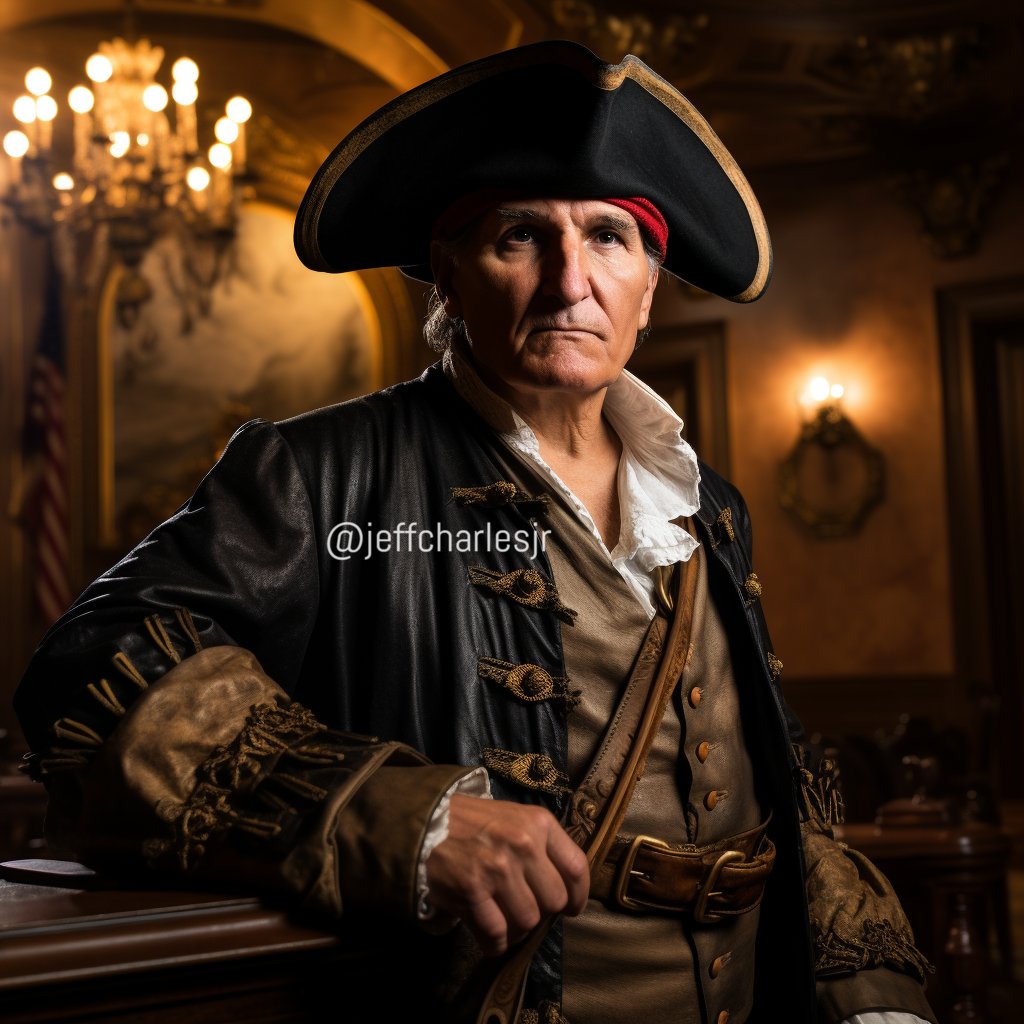 jeffcharlesjr's tweet photo. BREAKING: Sen. Joe Manchin was seen on the Senate floor dressed as a pirate after the upper chamber changed its dress code policy.

Wait...I thought he was against the change in dress code?

Has Manchin had a change of heart?

#SenateDressCode https://t.co/rFwUF5srtM