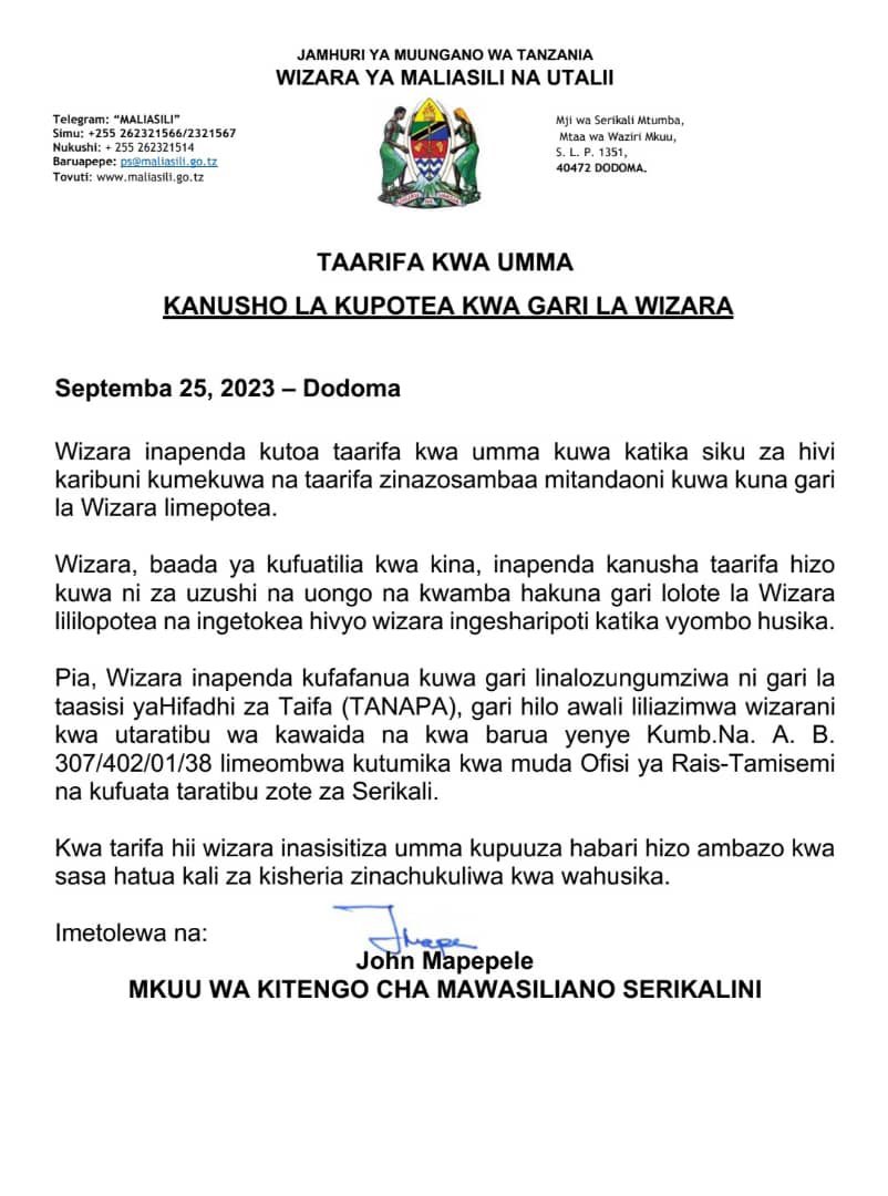 Ntobi_'s tweet photo. Kwa ufupi: Waziri Mchengerwa (mkwe wa SSH) alikuwa ameiiba hii gari, bila kelele zetu mitandaoni hii ilikuwa imeenda. #KatibaMpyaNiSasa https://t.co/hijwAC5Xhc