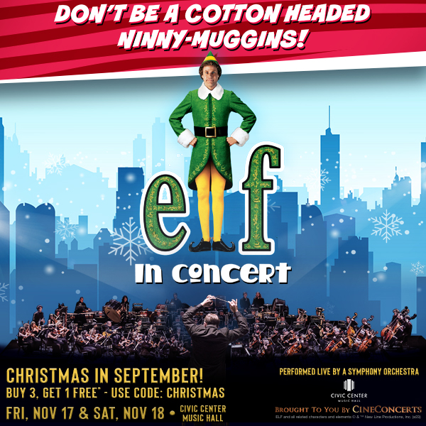 okcciviccenter's tweet photo. He's making a list 📝 and checking it twice ��! How do you show your Christmas cheer?

Join us at the Civic Center Music Hall for ELF in Concert on Friday November 17th and 18th !

🎟️ https://t.co/IBv4HRbtaJ https://t.co/0Pu8177dj3