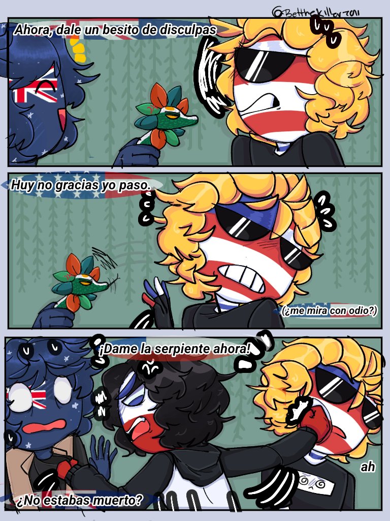 betthekiller201's tweet photo. El príncipe y la serpiente part 25
Australia x México ✨✨
Mi teléfono se murió jaja que loco pero ya está mejor banda
#betthekiller201 #CountryHumans #CountryHumans_mexico #CountryHumans_chile #autriamex #country_humans_australia #CountryHumans_chile
#CountryHumansChile https://t.co/wwvkQcBh60