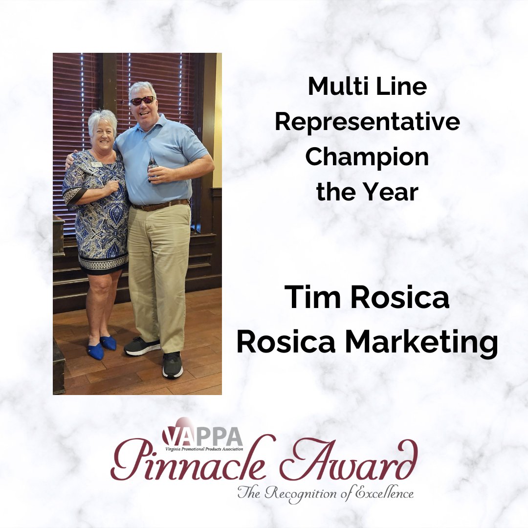 Tim Rosica...yes, THAT Tim Rosica, was chosen by the Distributor Members as Multi Line Rep of the Year!