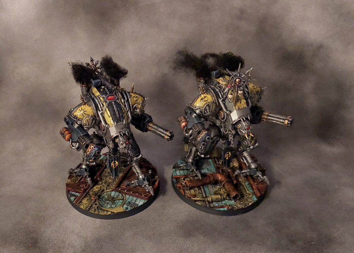 Kdownunder1's tweet photo. Finished up 2 more doggies for my Infernal kennel. #Warmongers #WarComTeam #WarhammerCommunity #PaintingWarhammer #warhammer #wh40k #wh40000 #Warhammer40000 #WarGames #miniatures #miniaturepainting #minipainting #miniature https://t.co/z28FkzMvl7