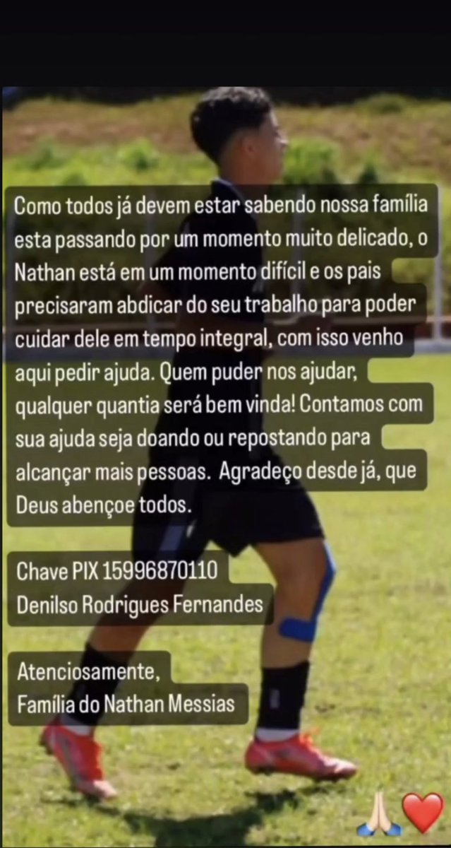 isabellademet's tweet photo. vocês sabem a visibilidade que o twitter tem, então quem puder ajudar, seja doando ou dando RT ja ajuda MUITO! 

Pix do pai do Nathan é 15996870110 
Denilso Rodrigues Fernandes 

em breve o Me estará de volta conosco, toda força e todo amor! 🙏🏻❤️ Papai do céu ta cuidando! ❤️ https://t.co/Q4y92DesAy
