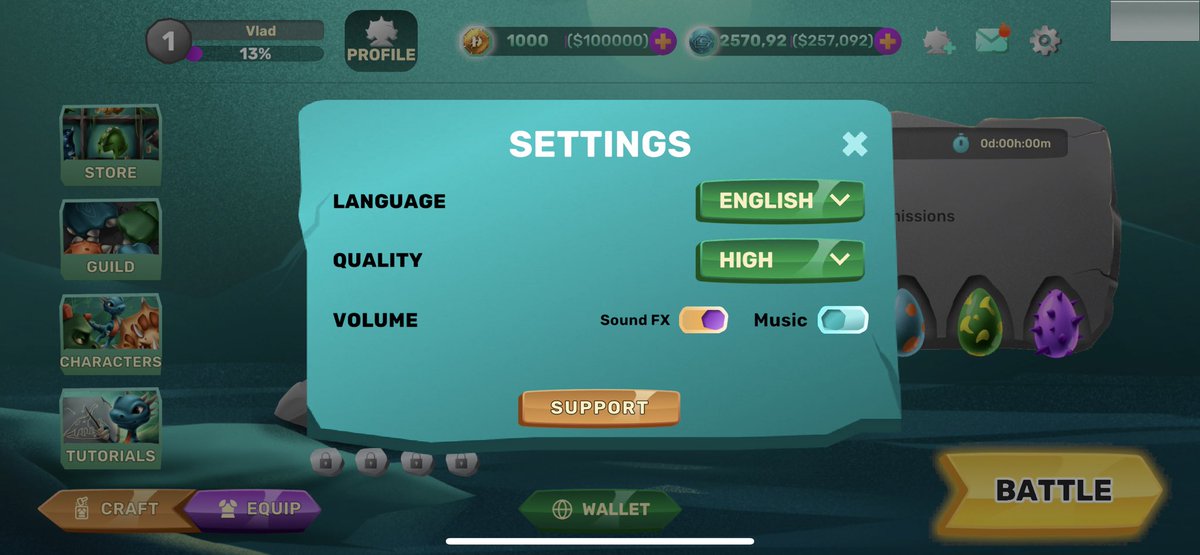 Now you can play and listen to music or watch videos 🥰

The guys from the closed beta test, asked to make in the first release, the settings panel. To be able to turn off music and effects, in order to play and listen to your music.

We did and added in the new update.