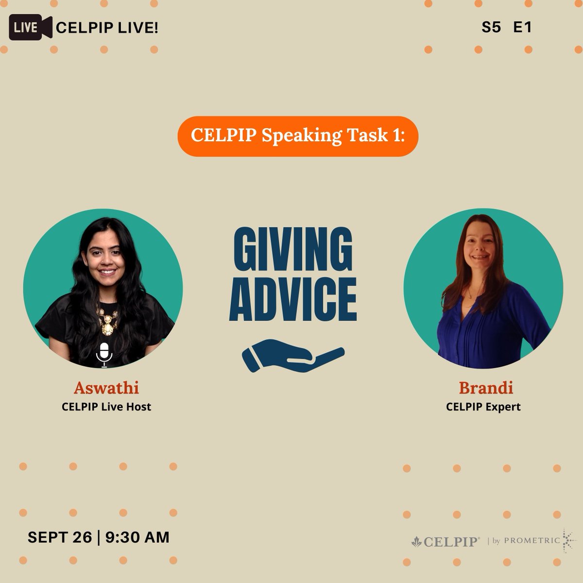 CELPIPTest's tweet photo. Join us live on YouTube tomorrow at 9:30 AM PST to learn all you can about Speaking Task 1 of the CELPIP Test. Click on the link below to set a reminder. See you soon!
https://t.co/GPiZPZGGNT https://t.co/iaZ32C0JDw