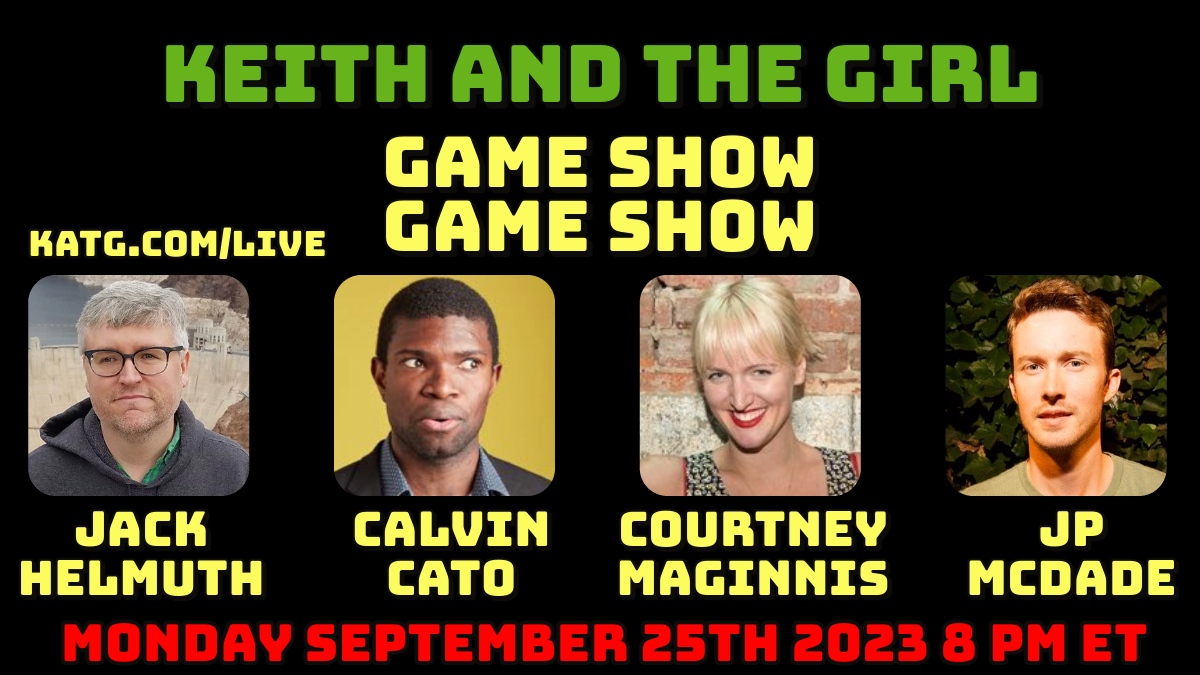 keithandthegirl's tweet photo. Game Show Game Show TONIGHT!
Monday, September 25th at 8 pm ET
https://t.co/JfBy4vLZbO
Staring:
Calvin Cato @CatoCalvin
JP McDade @jp_mcdade
Courtney Maginnis @courtmaginnis
Jack Helmuth @JackHelmuth
#katg #KeithandTheGirl #silenttrailers #gameshow #comedy
https://t.co/sQLnmtELGi