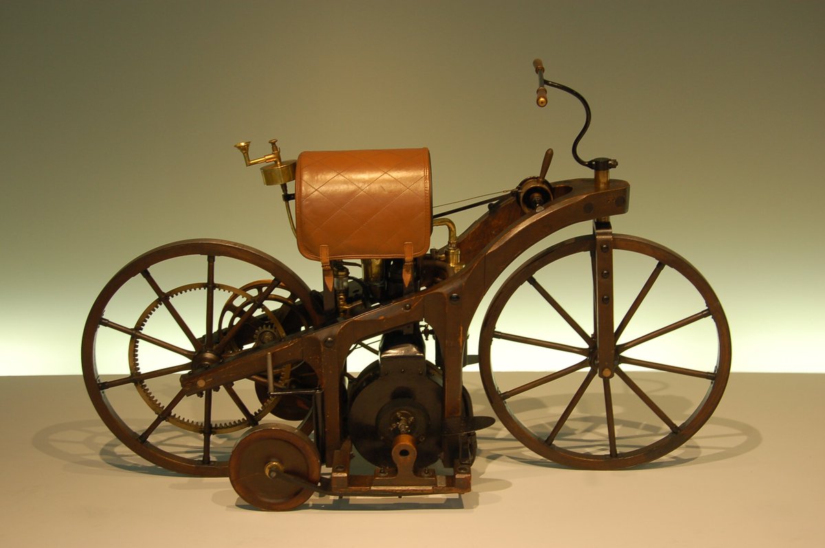 'Fun fact: The first motorcycle was built in 1885 by Gottlieb Daimler. It's come a long way since then! '🏍️🕰️ #MotorcycleHistory