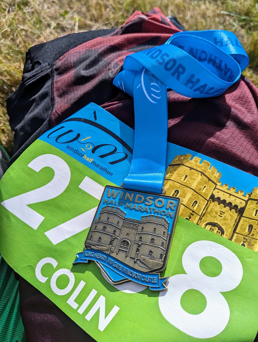 Delayed half marathon from last year completed yesterday🏃‍♂️. First since joining a run club. Very hilly but nice setting 🌲