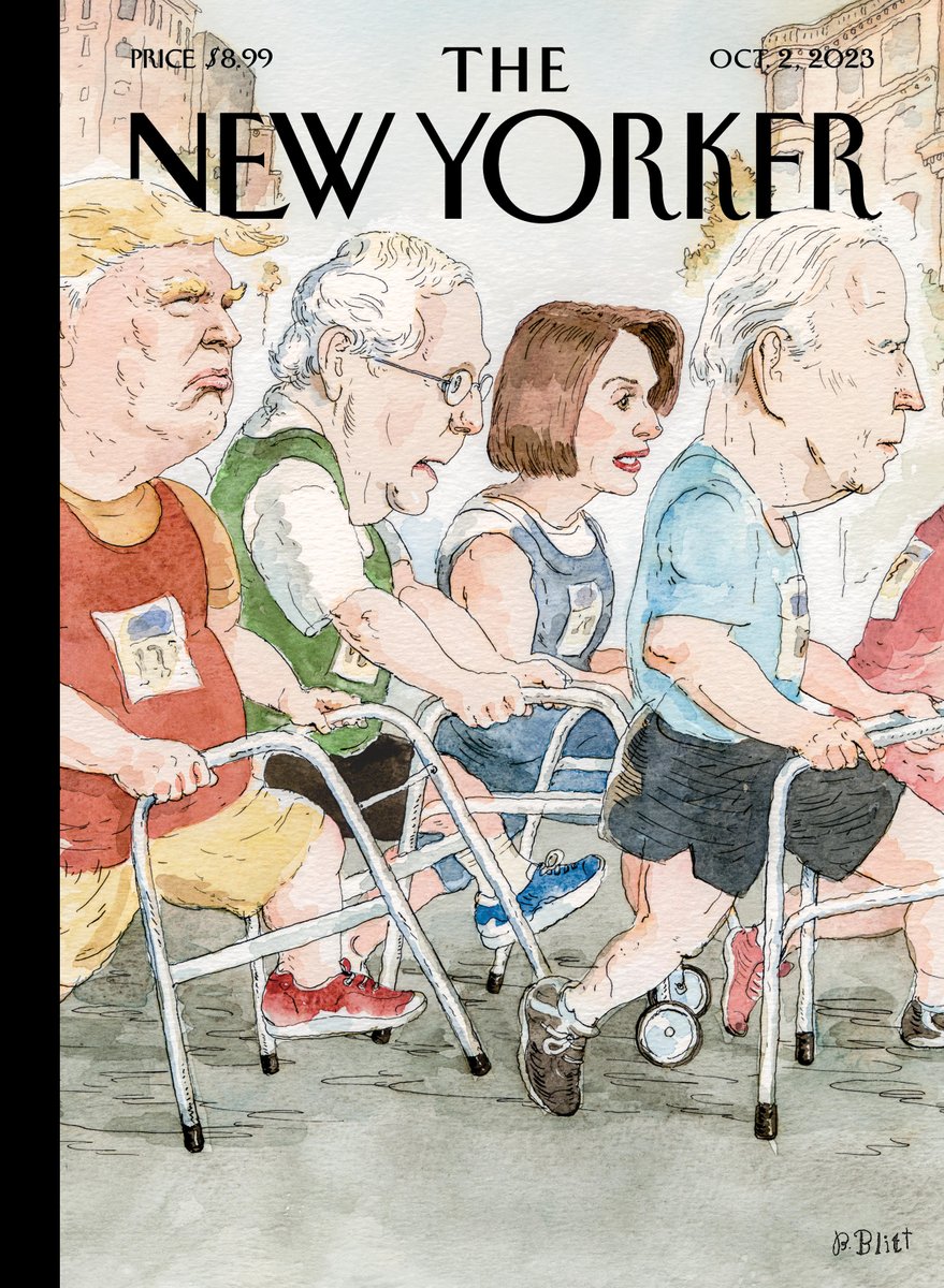 Barry Blitt’s cover for this week’s issue, “The Race for Office.” #NewYorkerCovers