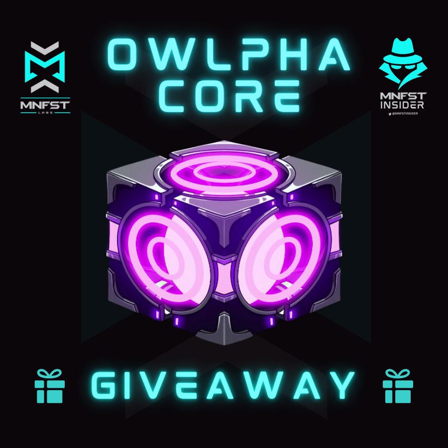 🕵️‍♂️ Insider Giveaway 🕵️‍♂️

🎁 Win an Owlpha Core 

💎 How to win 💎

1️⃣ Follow us @MNFSTinsider + @MNFSTlabs
2️⃣ Like + RT 
3️⃣ Tag 3 Friends
4️⃣ Interact with our 📌 pinned tweet.

🗓️ Winners selected in 72 hrs. #hoot