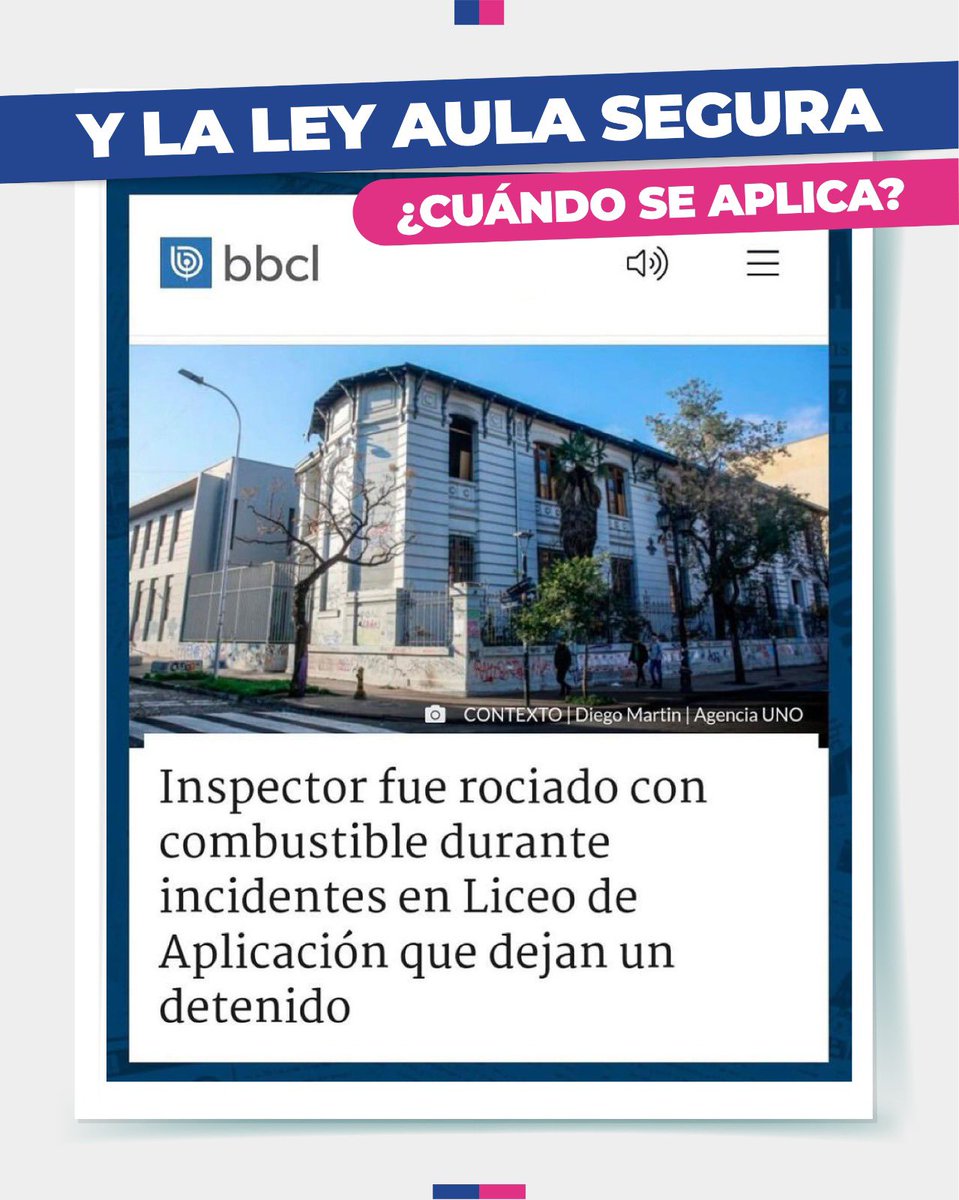 conmishijosnocl's tweet photo. ¡Violencia desatada!
Impresentable que continúe la violencia de esta forma en los liceos, si la Ley #AulaSegura sigue sin aplicarse, seguirá escalando la cantidad y nivel de agresión. ¿qué más debemos esperar? @Nico_cataldo
#ConMisHijosNoTeMetas @Anapafcl @MiDerechoEducar https://t.co/h5HukdyACC