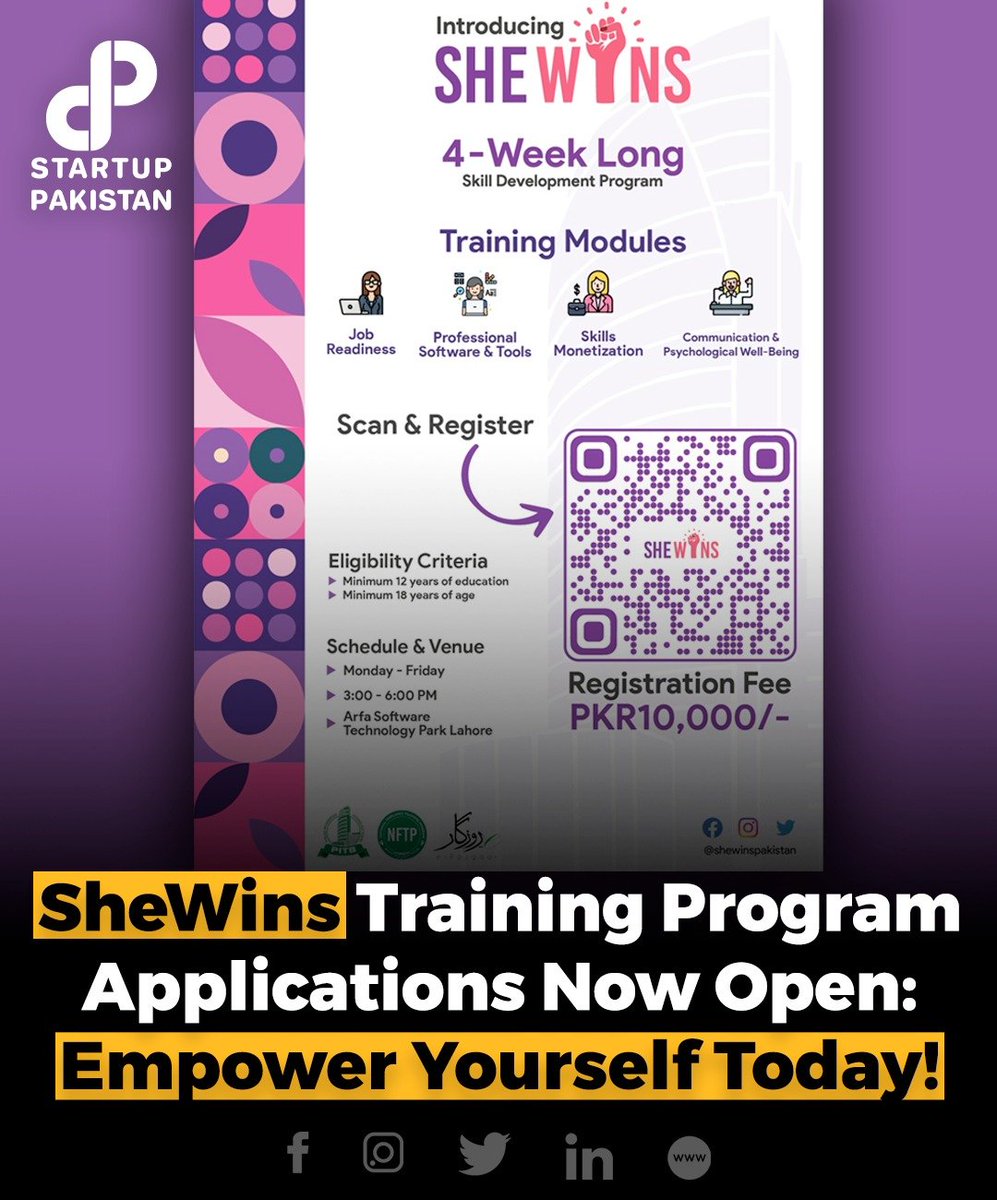 Are you a woman looking to boost your personal and professional skills? Do you want to enter or re-enter the workforce with confidence? Look no further because the SheWins Training Program is here to empower you! Applications are now live for this transformative initiative
