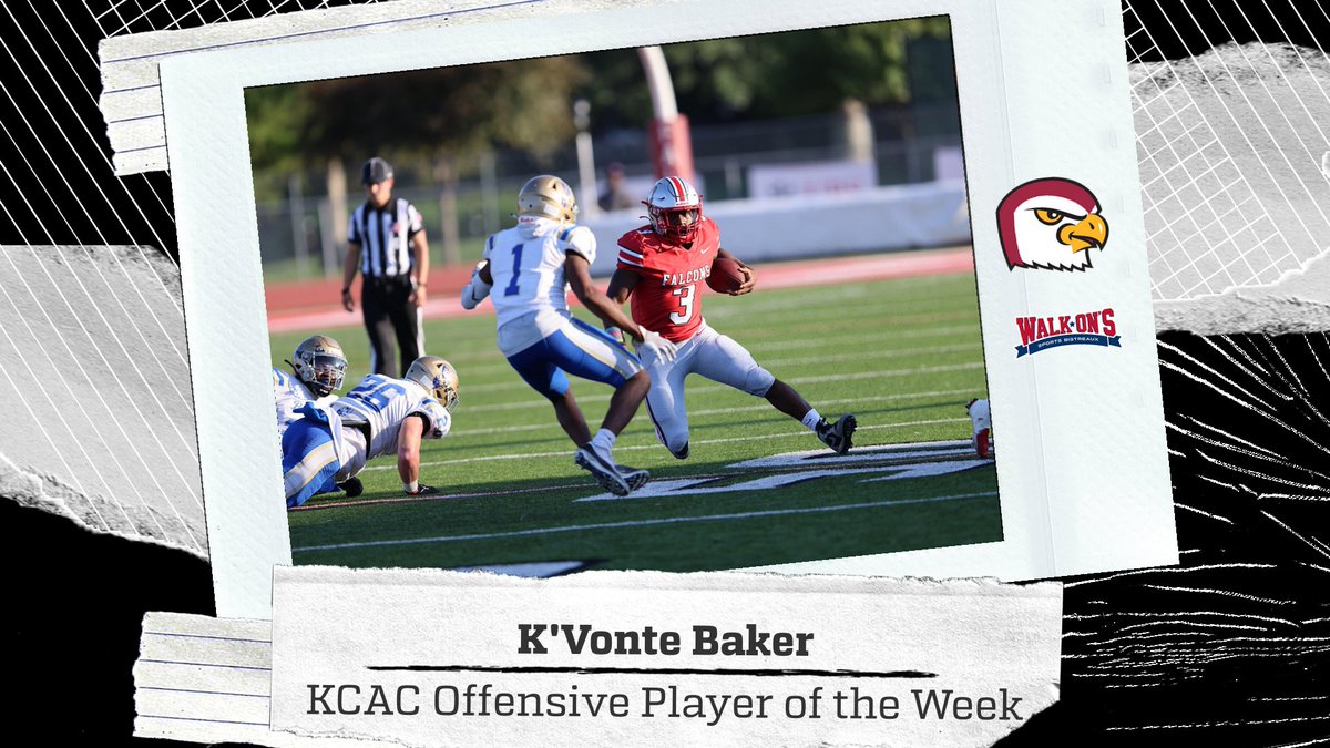 FriendsFalcons's tweet photo. Baker claims first career KCAC Offensive Player of the Week nod
https://t.co/P6fL03SG7J https://t.co/GKkmorPHhc