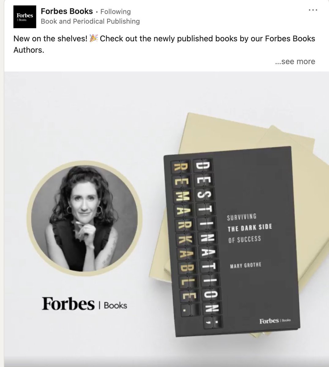 Loved every minute of working with my publisher, Forbes Books. And I appreciate the announcement of the launch!

#forbesbooks #AuthorsOfTwitter #BestSeller