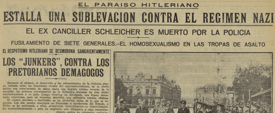 Este sábado, Dios mediante, tendremos un nuevo programa.
La noche de los cuchillos largos.