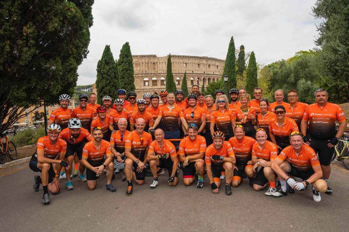 PureStorage's tweet image. Congrats to our cyclists who reached Rome after conquering 622 km of the the Italian mountains 🔝 🚲 

We would like to thank everyone who participated, donated and helped to sponsor this great event! Together we raised an incredible amount of donations for @UNICEF 🎉
#PureGood