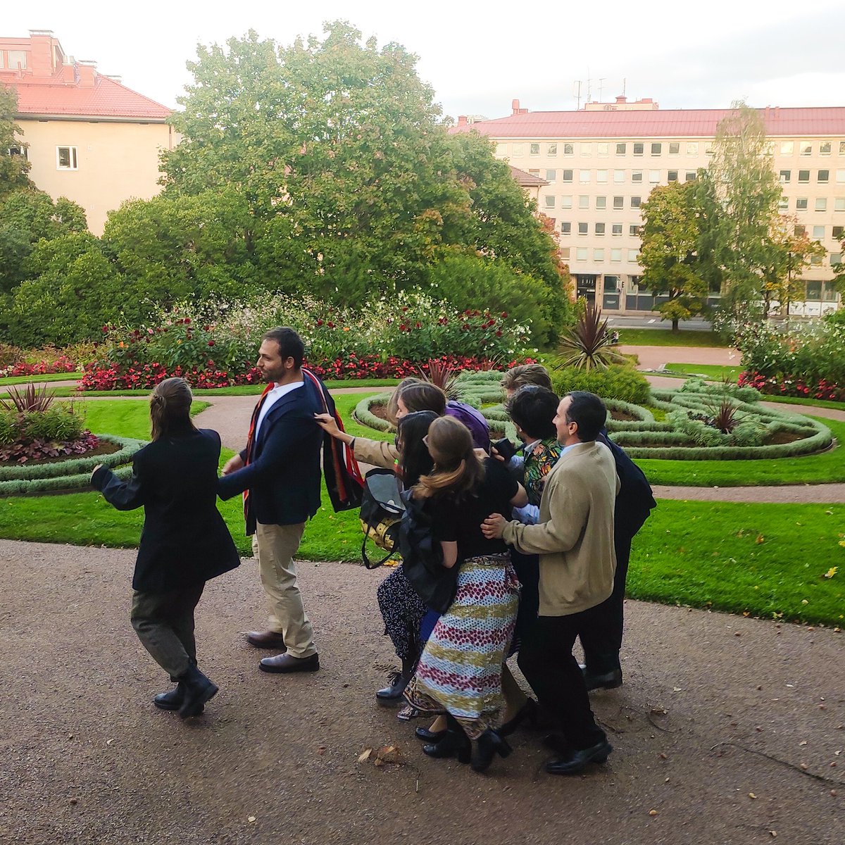 GCCGtweet's tweet photo. A big congratulations to @AinaBrias for a brilliant #PhD defense last week! It was also wonderful to have a GCC-style eventful #karonkka with theatre and music to sum up her PhD journey. We wish her the best of luck in her future endeavours! https://t.co/OsMwjdK2eP